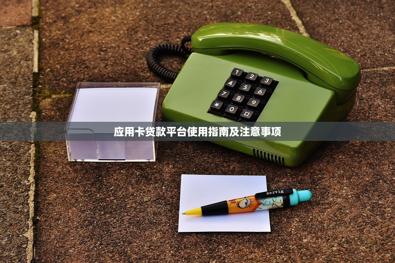 应用卡贷款平台使用指南及注意事项