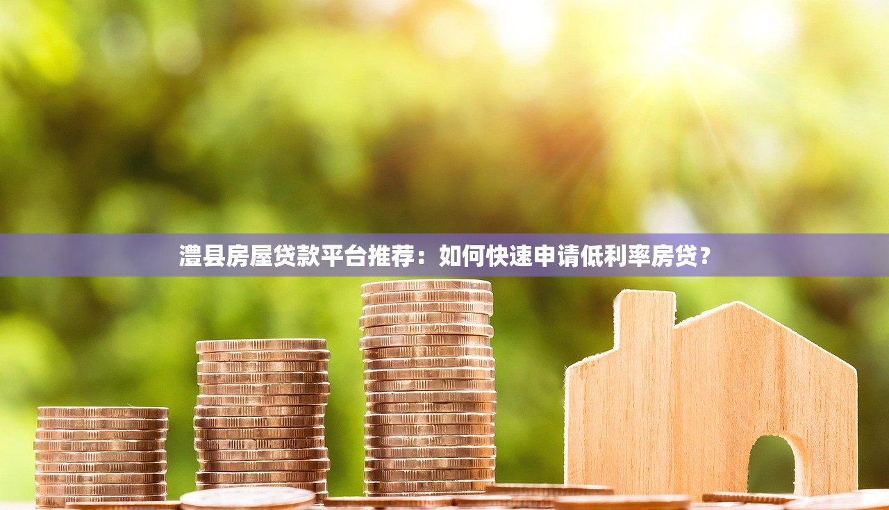 澧县房屋贷款平台推荐：如何快速申请低利率房贷？