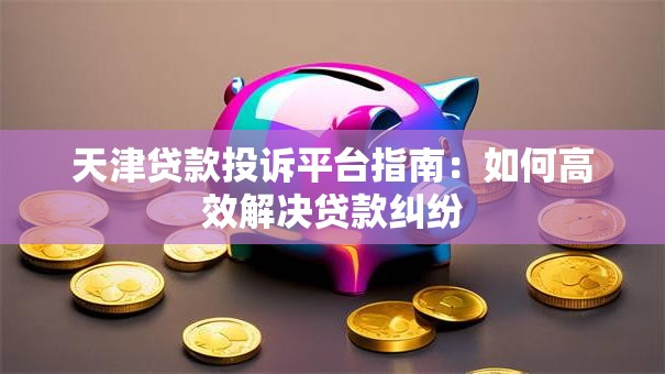 天津贷款投诉平台指南：如何高效解决贷款纠纷