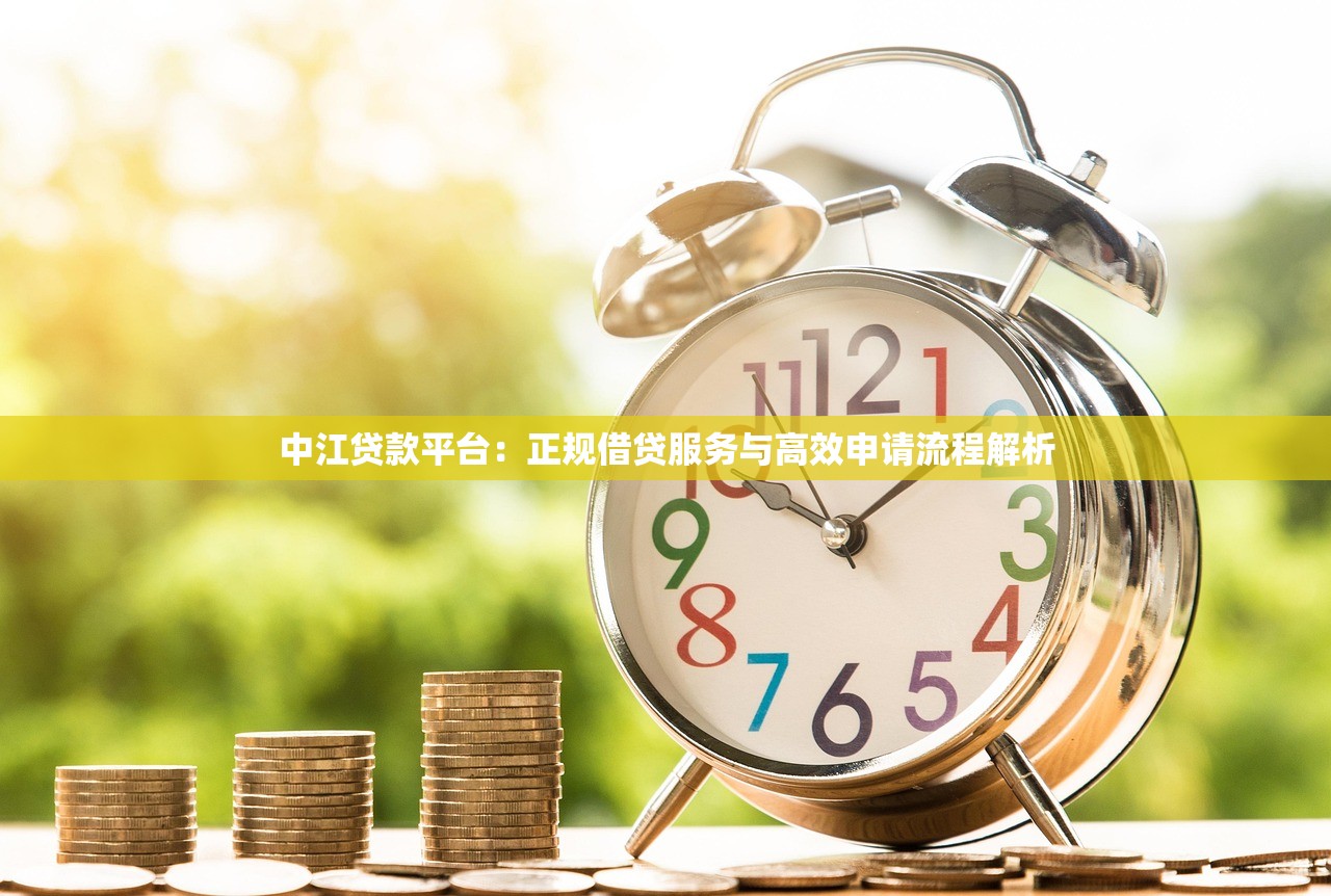 中江贷款平台：正规借贷服务与高效申请流程解析