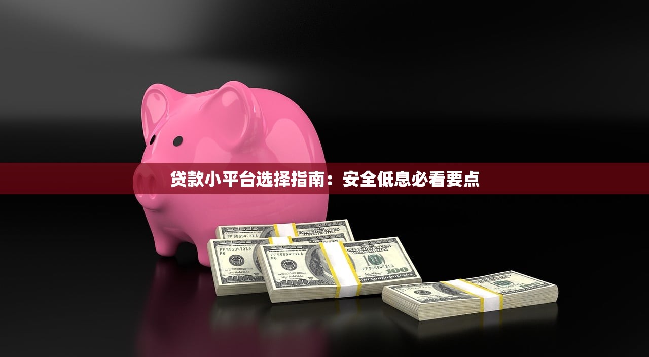 贷款小平台选择指南：安全低息必看要点