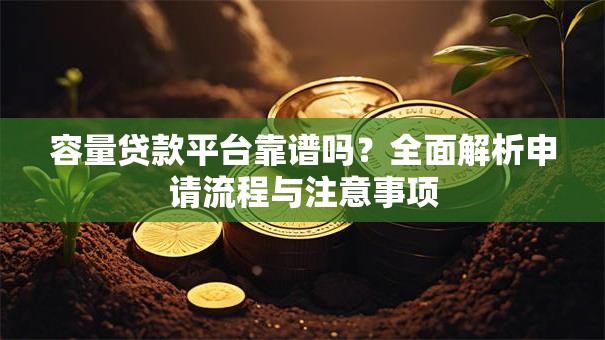 容量贷款平台靠谱吗？全面解析申请流程与注意事项