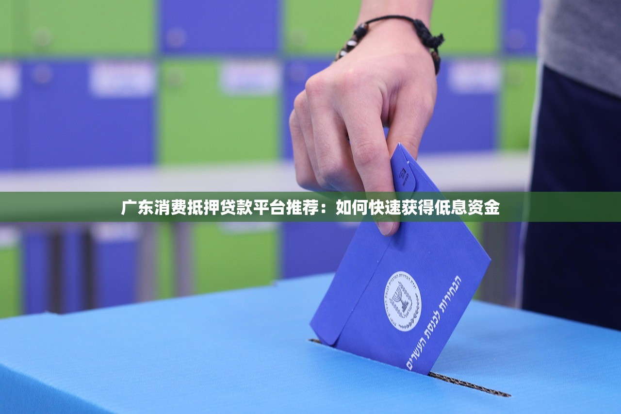 广东消费抵押贷款平台推荐：如何快速获得低息资金