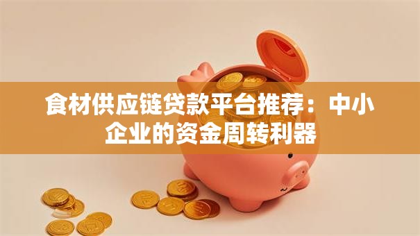 食材供应链贷款平台推荐：中小企业的资金周转利器