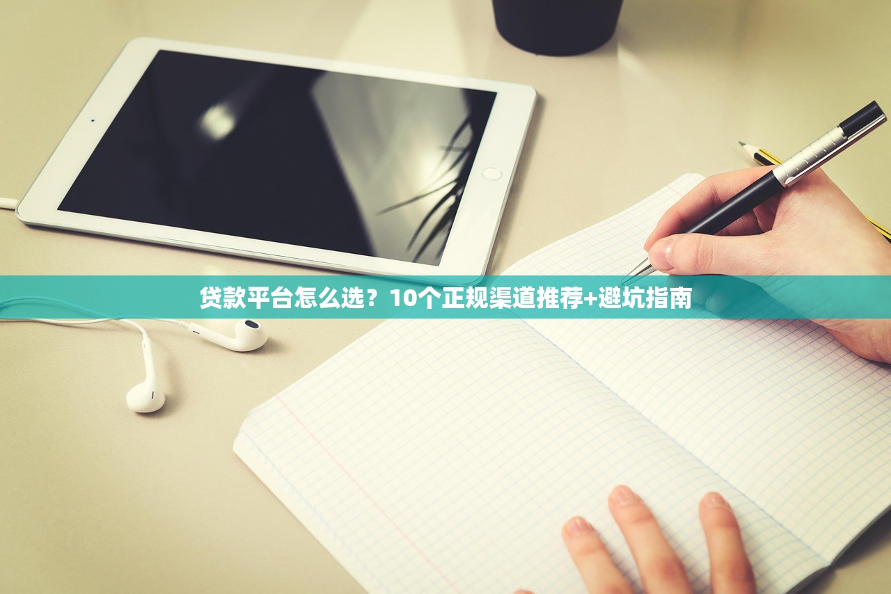 贷款平台怎么选？10个正规渠道推荐+避坑指南