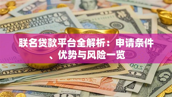 联名贷款平台全解析：申请条件、优势与风险一览