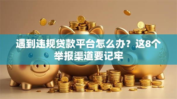 遇到违规贷款平台怎么办？这8个举报渠道要记牢