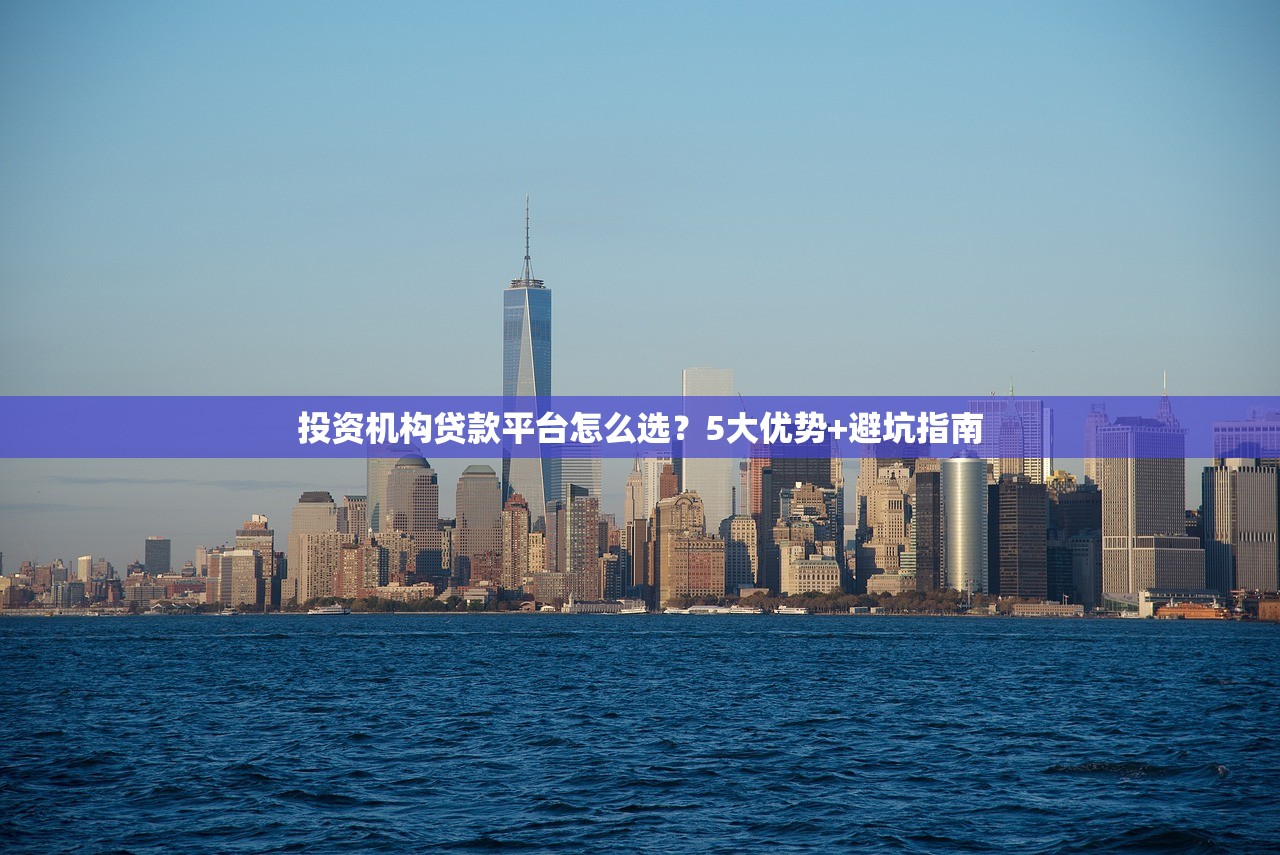 投资机构贷款平台怎么选？5大优势+避坑指南