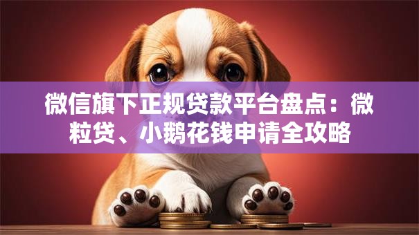 微信旗下正规贷款平台盘点：微粒贷、小鹅花钱申请全攻略