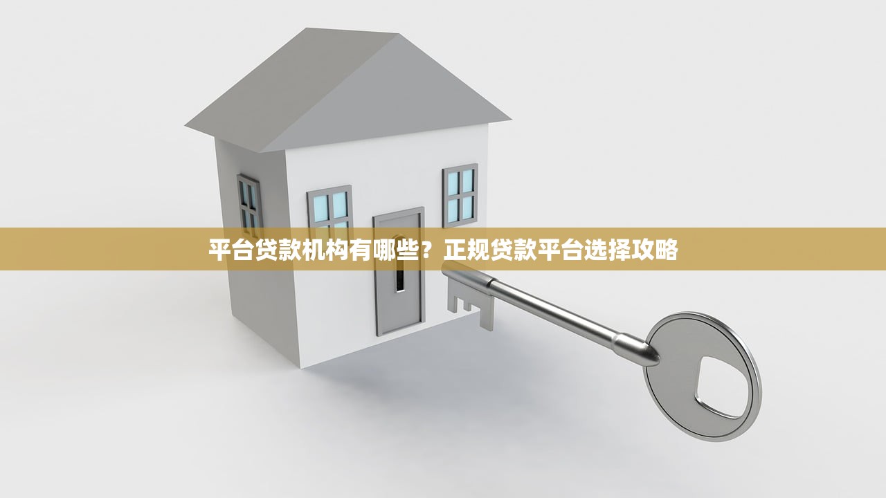 平台贷款机构有哪些？正规贷款平台选择攻略