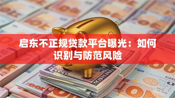 启东不正规贷款平台曝光：如何识别与防范风险