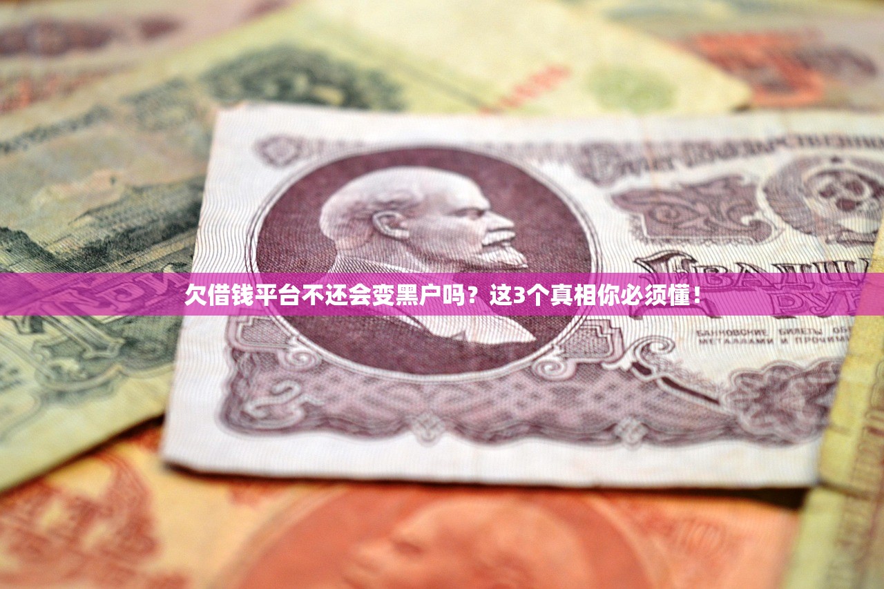 欠借钱平台不还会变黑户吗？这3个真相你必须懂！