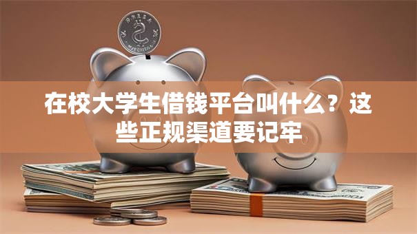 在校大学生借钱平台叫什么?这些正规渠道要记牢 在校大学生借钱平台叫什么?这些正规渠道要记牢