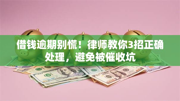 借钱逾期别慌！律师教你3招正确处理，避免被催收坑