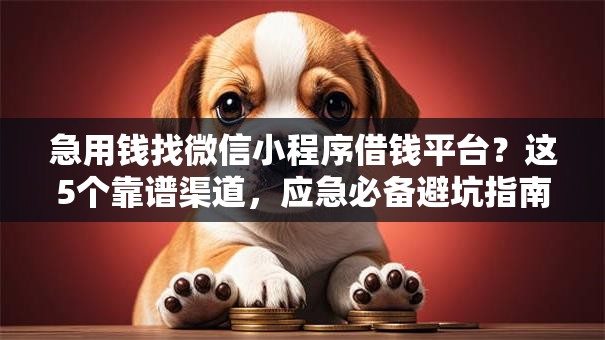 急用钱找微信小程序借钱平台？这5个靠谱渠道，应急必备避坑指南！