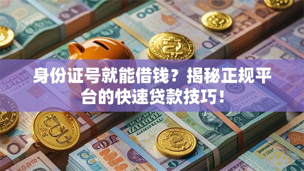 身份证号就能借钱？揭秘正规平台的快速贷款技巧！
