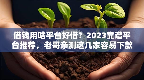 借钱用啥平台好借？2023靠谱平台推荐，老哥亲测这几家容易下款！