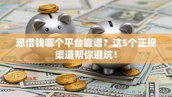 想借钱哪个平台靠谱?这5个正规渠道帮你避坑! 想借钱哪个平台靠谱?这5个正规渠道帮你避坑!
