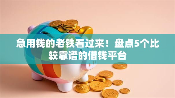 急用钱的老铁看过来！盘点5个比较靠谱的借钱平台