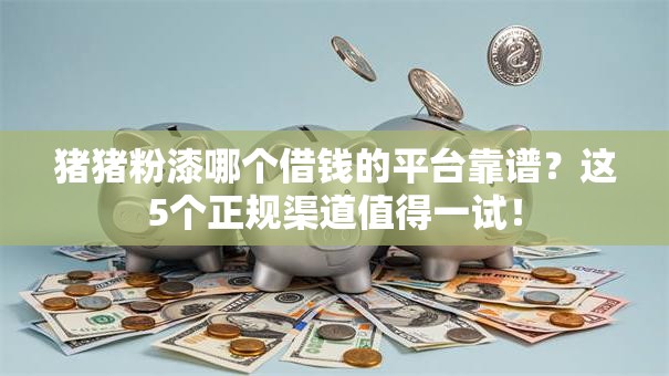 猪猪粉漆哪个借钱的平台靠谱？这5个正规渠道值得一试！