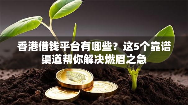 香港借钱平台有哪些？这5个靠谱渠道帮你解决燃眉之急