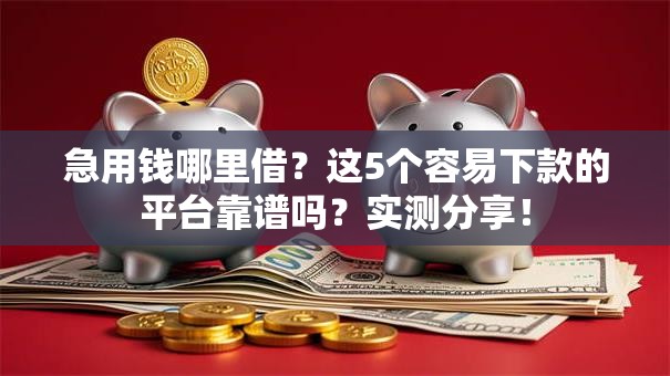 急用钱哪里借？这5个容易下款的平台靠谱吗？实测分享！