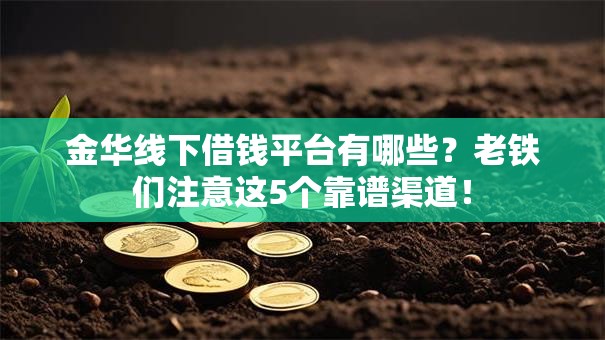 金华线下借钱平台有哪些?老铁们注意这5个靠谱渠道! 金华线下借钱平台有哪些?老铁们注意这5个靠谱渠道!