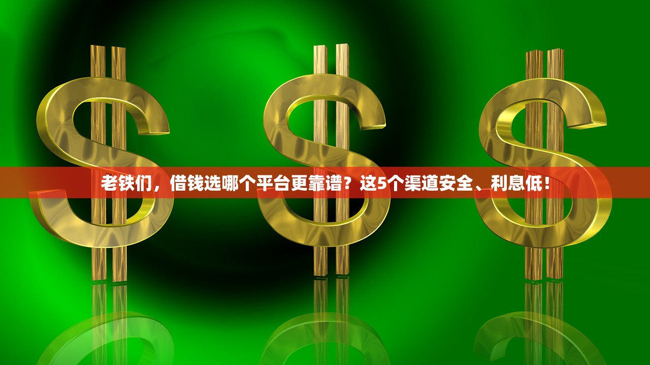 老铁们,借钱选哪个平台更靠谱?这5个渠道安全、利息低! 老铁们,借钱选哪个平台更靠谱?这5个渠道安全、利息低!