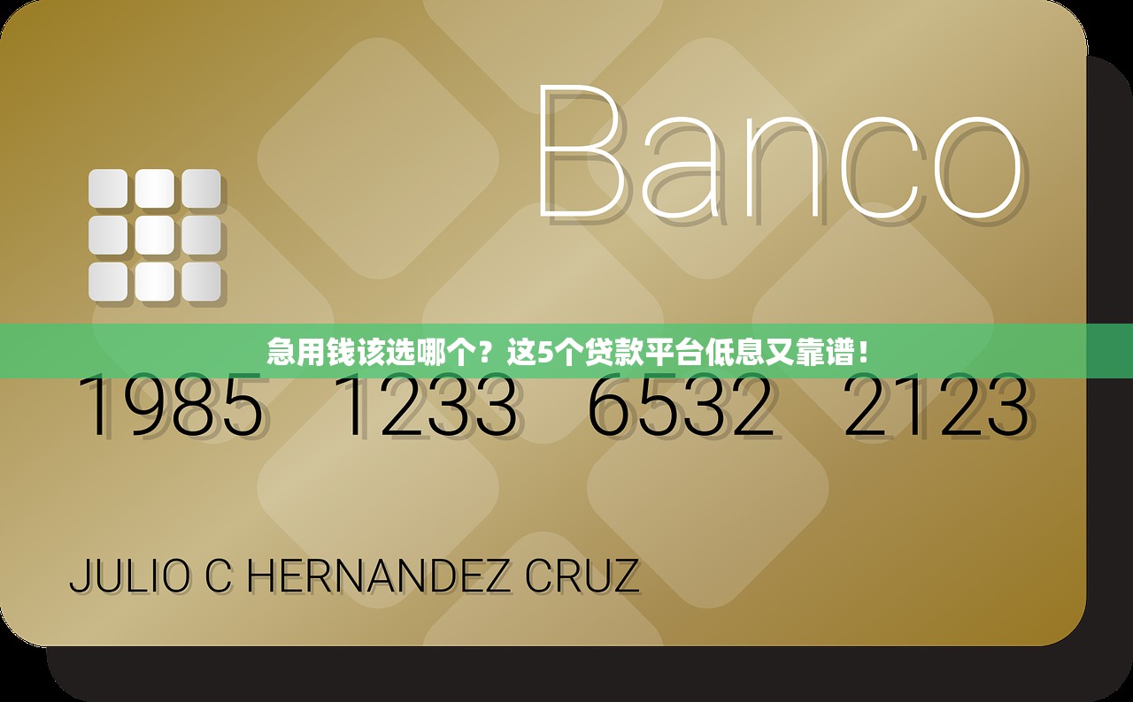 急用钱该选哪个？这5个贷款平台低息又靠谱！