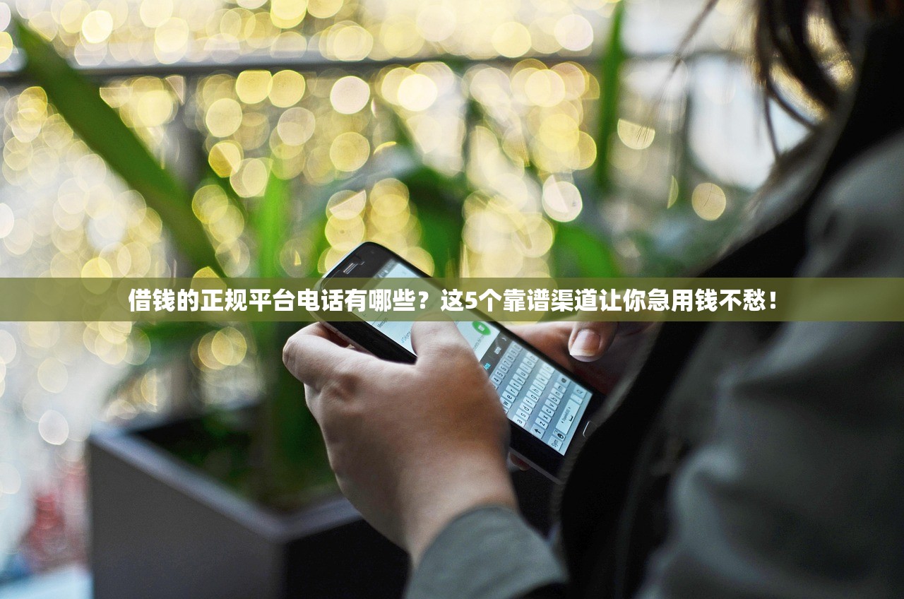 借钱的正规平台电话有哪些？这5个靠谱渠道让你急用钱不愁！