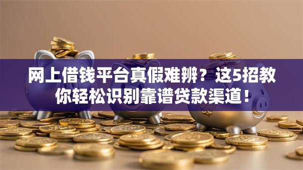 网上借钱平台真假难辨？这5招教你轻松识别靠谱贷款渠道！