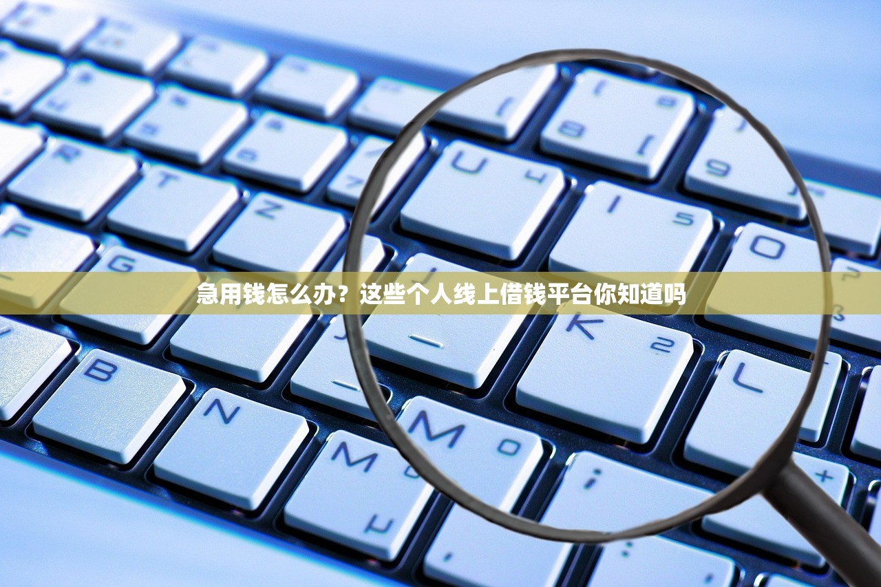 急用钱怎么办？这些个人线上借钱平台你知道吗