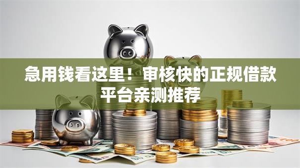 急用钱看这里！审核快的正规借款平台亲测推荐