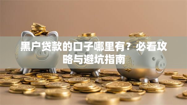 黑户贷款的口子哪里有？必看攻略与避坑指南