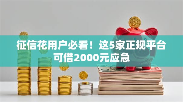 征信花用户必看！这5家正规平台可借2000元应急