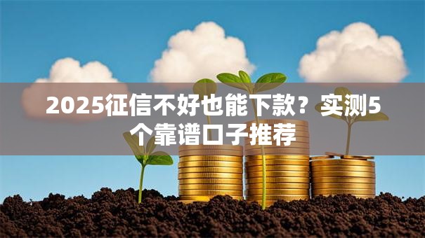 2025征信不好也能下款？实测5个靠谱口子推荐