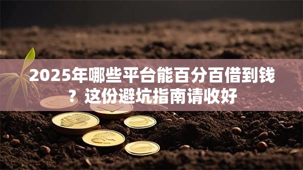 2025年哪些平台能百分百借到钱?这份避坑指南请收好 2025年哪些平台能百分百借到钱?这份避坑指南请收好