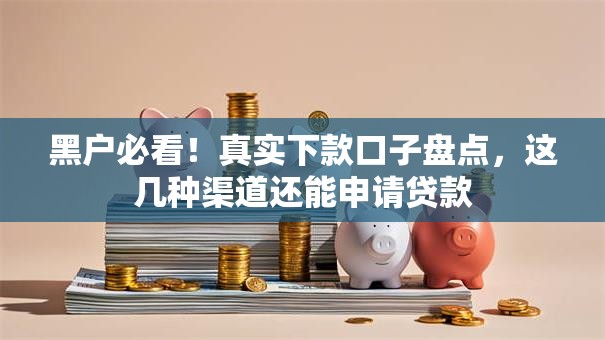 黑户必看！真实下款口子盘点，这几种渠道还能申请贷款