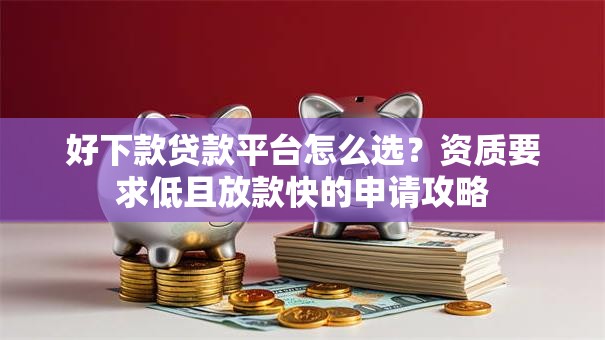 好下款贷款平台怎么选?资质要求低且放款快的申请攻略 好下款贷款平台怎么选?资质要求低且放款快的申请攻略