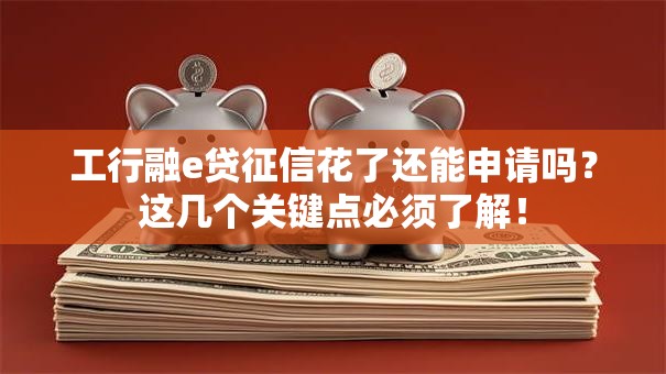 工行融e贷征信花了还能申请吗？这几个关键点必须了解！