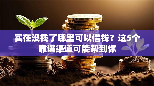 实在没钱了哪里可以借钱?这5个靠谱渠道可能帮到你 实在没钱了哪里可以借钱?这5个靠谱渠道可能帮到你