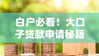 白户必看！大口子贷款申请秘籍：零门槛也能轻松下款
