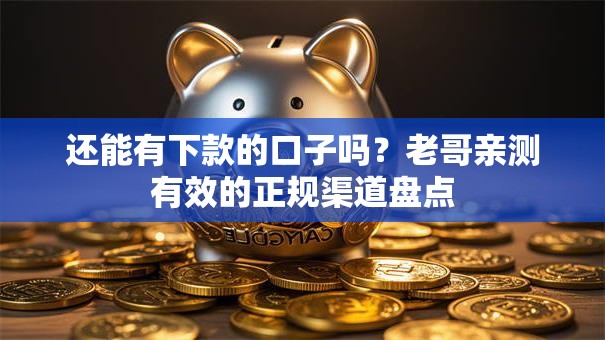 还能有下款的口子吗？老哥亲测有效的正规渠道盘点