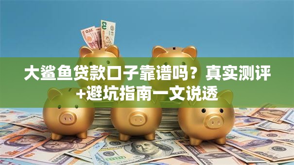 大鲨鱼贷款口子靠谱吗？真实测评+避坑指南一文说透
