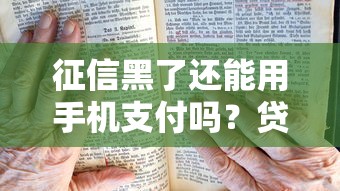征信黑了还能用手机支付吗？贷款用户必看的核心知识点解析