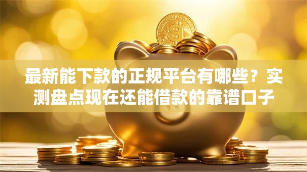 最新能下款的正规平台有哪些？实测盘点现在还能借款的靠谱口子
