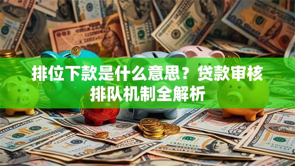 排位下款是什么意思？贷款审核排队机制全解析