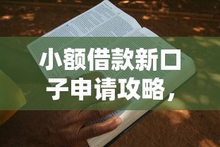 小额借款新口子申请攻略,手把手教你快速拿额度 小额借款新口子申请攻略,手把手教你快速拿额度