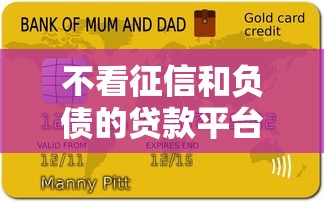 不看征信和负债的贷款平台有哪些？这几种渠道值得了解