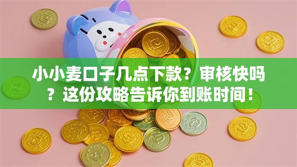 小小麦口子几点下款？审核快吗？这份攻略告诉你到账时间！